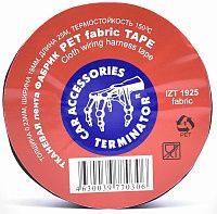 Изолента черная тканевая 0,25 мм, 19 мм, 25 м Terminator IZT 1925 fabric